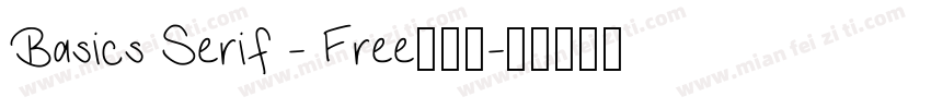 Basics Serif - Free转换器字体转换